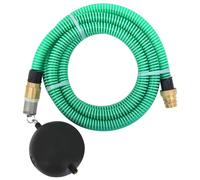 vidaXL Suction Hose Garden Hose Pipe with Brass Connectors Green 1.1" 7 m PVC