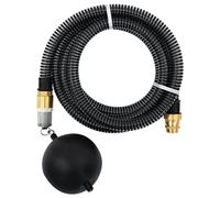 vidaXL Suction Hose, Watering Pipe with Brass Connectors, Garden Pump Hose for Irrigation, Outdoor Water Management System, Black 1.1" 3 m PVC