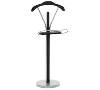 vidaXL Suit Stand - Clothes Butler Storage Valet Rack Hanger with MDF and Steel Design for Office or Bedroom - Black and Grey
