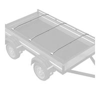 vidaXL suitable for Flat Tarpaulin Bracket 3 pcs Silver 130-210 cm, Garage, Rectangular, Industrial, Length-Adjustable, Versatile, Functional Design for Various Applications and Uses