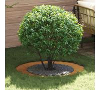 vidaXL suitable for Flat Tree Ring Brown Ø60 / 90 cm Weathering Steel