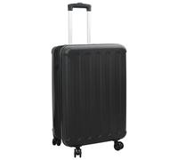 vidaXL Suitcase Folding with Lock Black 34 x 23 x 55.5 cm ABS Plastic