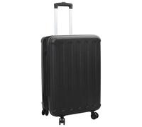 vidaXL Suitcase Folding with Lock Black 34 x 23 x 55.5 cm ABS Plastic, Travel Bag, Large Capacity, Lightweight Suitcase, Functional Opening, Comfortable Carrying, Versatile Storage, Stylish Design