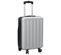 vidaXL Suitcase Folding with Lock Silver 34 x 23 x 55.5 cm ABS Plastic