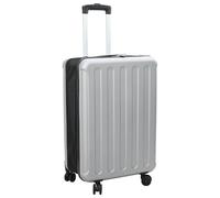 vidaXL Suitcase Folding with Lock Silver 43 x 27 x 66 cm ABS Plastic