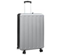 vidaXL Suitcase Folding with Lock Silver 50 x 30 x 76 cm ABS Plastic