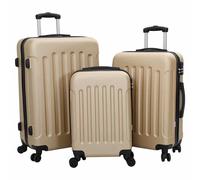 vidaXL Suitcase with Lock 3 pcs Champagne 50 x 31 x 78 cm ABS Plastic