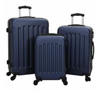 vidaXL Suitcase with Lock 3 pcs Dark Blue 50 x 31 x 78 cm ABS Plastic
