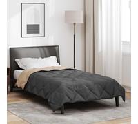 vidaXL Summer Duvet Anthracite and Taupe 200 x 140 cm Microfiber