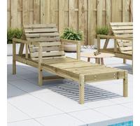 vidaXL Sun Lounger 199.5x62x55 cm Impregnated Wood Pine