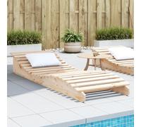 vidaXL Sun Lounger 205x70x31.5 cm Solid Wood Pine