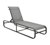 vidaXL Sun Lounger Aluminium and Textilene Outdoor Furniture Garden Seating