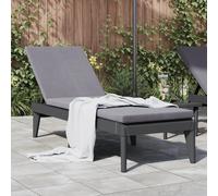 vidaXL Sun Lounger Anthracite 186x60x29 cm PP