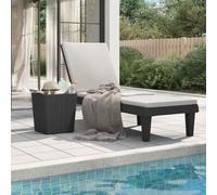 vidaXL Sun Lounger Black 155x58x83 cm Polypropylene UK HOT