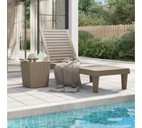 Sun Lounger Light Brown 155x58x83cm Polypropylene Rattan Effect Outdoor Recliner