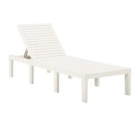 vidaXL Sun Lounger Plastic White