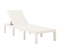 Sun Lounger Plastic White
