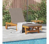 vidaXL Sun Lounger Reclining 1-person 2 pcs Brown Solid Acacia Wood