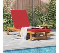 Sun Lounger Reclining Solid Acacia Wood Garden Furniture Outdoor Sunbed vidaXL