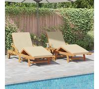 Sun Loungers Outdoor Lounger Sun Bed Garden Day Bed Solid Wood Acacia vidaXL