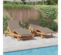 Sun Loungers Outdoor Lounger Sun Bed Garden Day Bed Solid Wood Acacia vidaXL