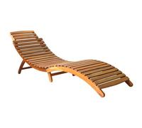 vidaXL Sun Lounger Solid Acacia Wood Brown UK GF0