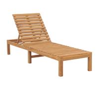 vidaXL Sun Lounger Solid Teak Wood, Brown