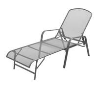 vidaXL Sunlounger Steel Mesh Adjustable Outdoor Garden Reclining Mesh Chair