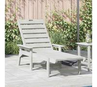 vidaXL Sun Lounger White 195.5 x 53 x 98.5 cm HDPE