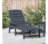 Sun Lounger HDPE Adjustable Outdoor Garden Recliner Modern Furniture vidaXL