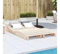 vidaXL Sun Loungers 2 pcs 205x60x31.5 cm Solid Wood Pine, Brown