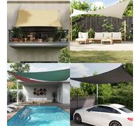 vidaXL Sun Shade Sail Awning Canopy Light Grey 3x2.5 m 100% Polyester Oxford