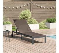 vidaXL Sunbed 1-person Brown 60 x 200 x 27cm Poly Rattan