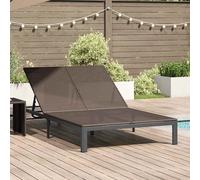 VidaXL Sunbed Poly Rattan Brown
