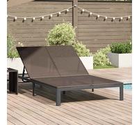 vidaXL Sunbed Reclining 1-person Brown 206 x 115 x 75 cm Poly Rattan