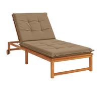 vidaXL Sunlounger Cushion GEMERT 100% Polyester Taupe 190 x 90 x 9 cm