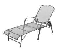 vidaXL Sunlounger Steel Mesh Adjustable Outdoor Garden Reclining Mesh Chair vida