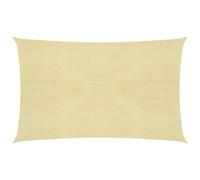 vidaXL Sunshade Sail 160 g/m² Beige 2x5 m HDPE Sunscreen Patio Shade Canopy