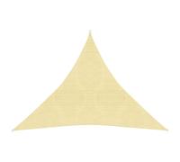 vidaXL Sunshade Sail 160 g/m² Beige 3x3x3 m HDPE Garden Awning Sun Sail Tarp