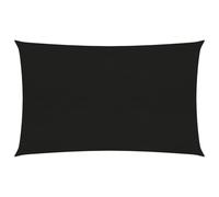 vidaXL Sunshade Sail 160 g/m² Black 4x6 m HDPE Balcony Garden Sunscreen Canopy