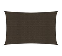 vidaXL Sunshade Sail 160 g/m² Brown 2x5 m HDPE Garden Patio Canopy Awning