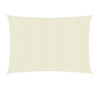 vidaXL Sunshade Sail 160 g/m² Cream 3x4 m HDPE Garden Patio Canopy Awning