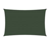 vidaXL Sunshade Sail 160 g/m² Dark Green 2x4 m HDPE Outdoor Garden Sunscreen