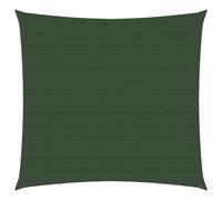 vidaXL Sunshade Sail 160 g/m² Dark Green 3x3 m HDPE Patio Sunscreen Canopy