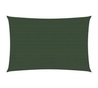 vidaXL Sunshade Sail 160 g/m² Dark Green 6x7 m HDPE Sunscreen Patio Shade