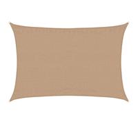 vidaXL Sunshade Sail 160 g/m² Taupe 3.5x5 m HDPE Balcony Sunscreen Canopy