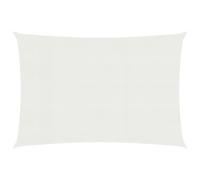 'vidaXL Rectangular Sunshade Sail in White | 2.5 x 4.5m HDPE Material for UV Protection and Breathability | Including Fasteners and Ropes for Easy Assembly