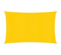 vidaXL Sunshade Sail - Rectangular 2x4m HDPE Sun Protector - Yellow - UV and Mould Resistant - Includes Ropes and Stainless Steel Fasteners