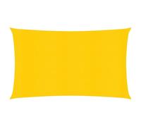 vidaXL Sunshade Sail 160 g/m² Yellow 2x5 m HDPE Sunscreen Patio Shade Canopy