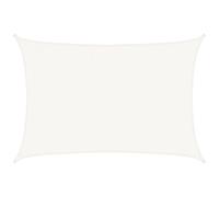 vidaXL Sunshade Sail | 160g/m? High-Density Polyethylene in White | UV, Mould Resistant | Assembly Required | Water and Wind permeable for Garden,
